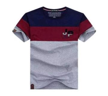 Multicolor Cotton Short Sleeve T-Shirt for Men