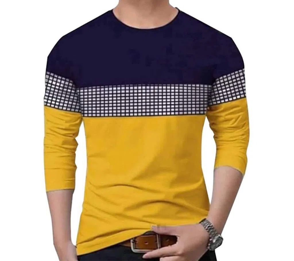 Mens Full sleeve Winter Tshirt -yellow 