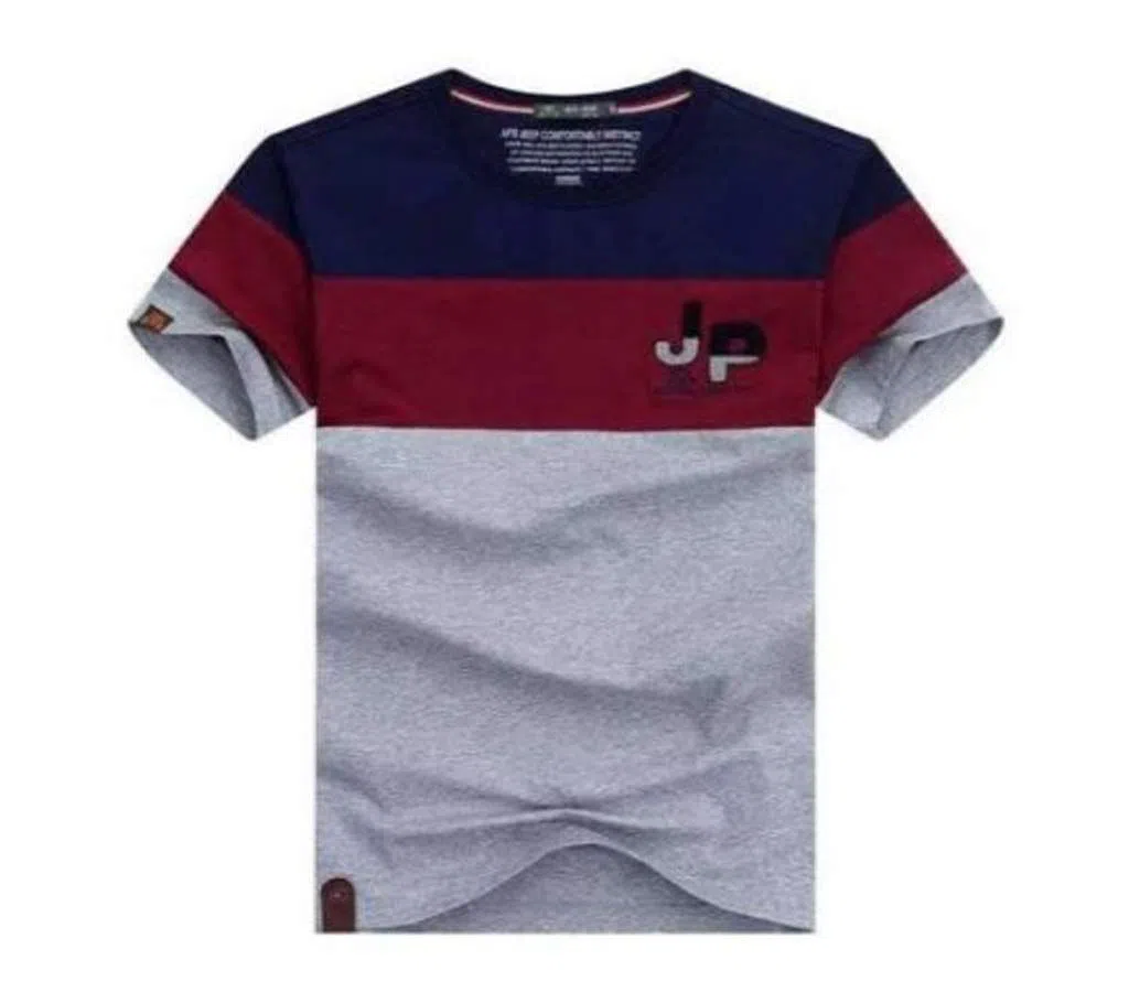 Multicolor Cotton Short Sleeve T-Shirt for Men