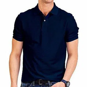 navy Cotton half sleeve Polo Shirt For Men
