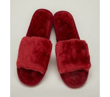 উলেন স্লিপারস উইমেন Wear Sheep Cake Wool Open-Toe Flip-Flops ইনডোর উড ফ্লোর কটন স্লিপারস ফর Autumn and Winter