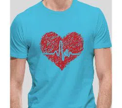 Heartbeat T-Shirts - Light Blue