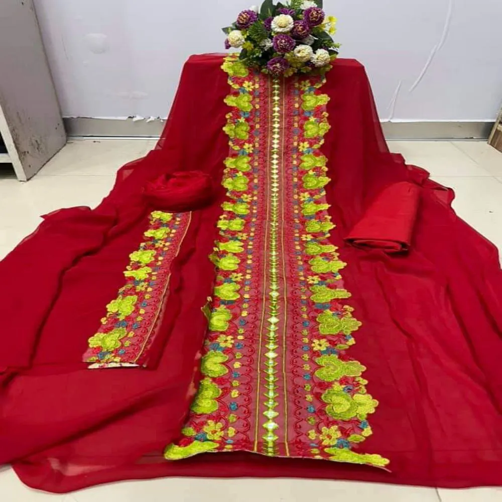 Indian Weightless Georgette Embroidery Work Salwar Kameez For Women