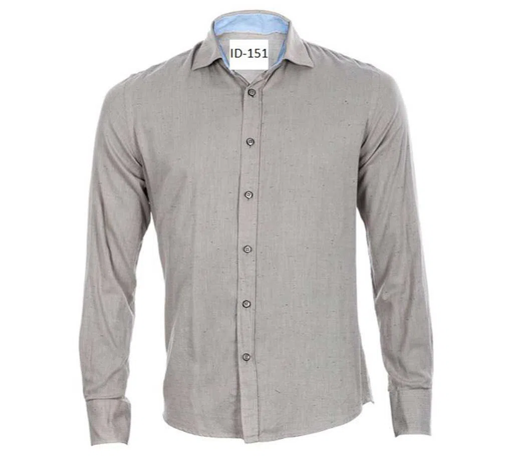Full sleeve cotton shirt for men -coffee