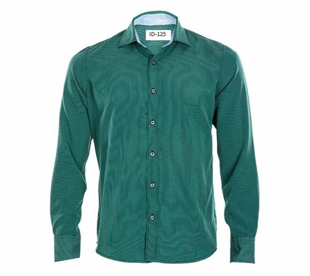 Full sleeve cotton shirt for men -green 