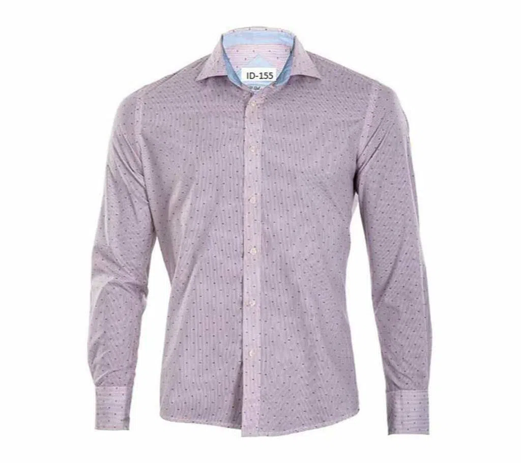 Full sleeve cotton shirt for men -pink 