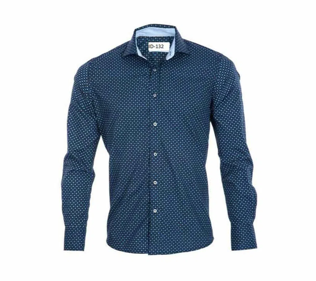 Full sleeve cotton shirt for men -blue 