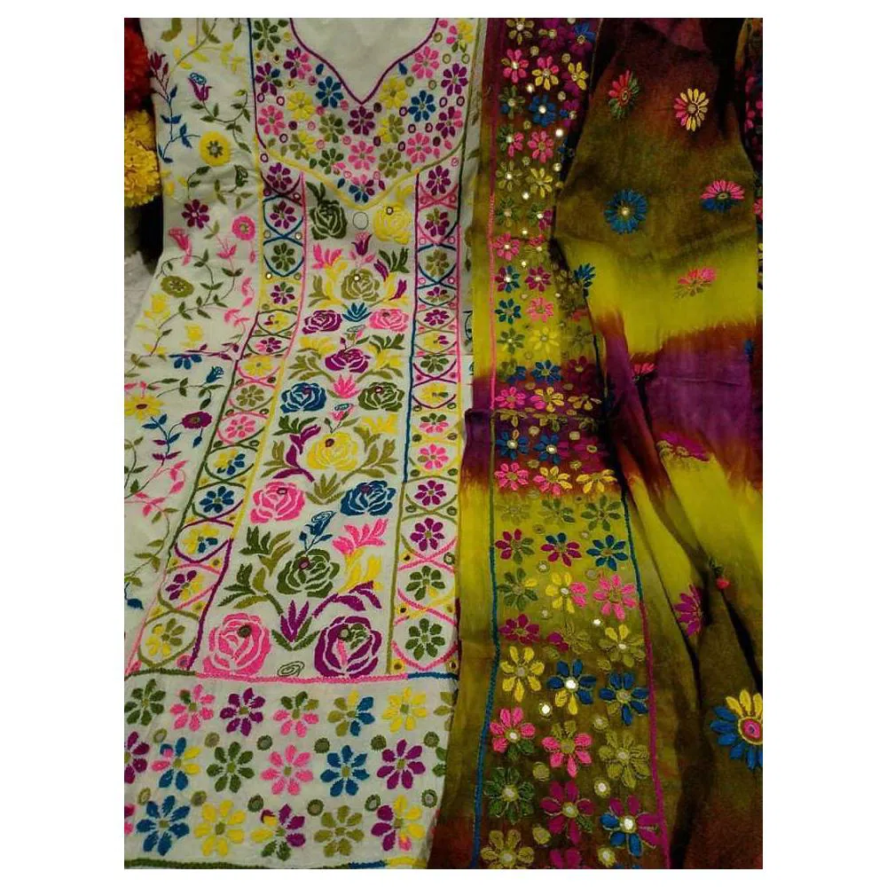 handicraft two piece Cotton salwar kameez-paste 