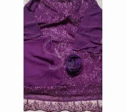 Unstitched Georgette Salwar kameez for women -Purple