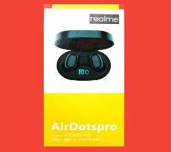 Realme AirDots Pro Touch with Display TWS Bluetooth Wireless Earbuds 5.0 TWS Earphones for iPhone Huawei Samsung OPPO VIVO Realme-Black
