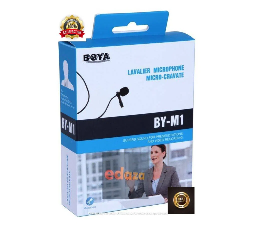BOYA M1 Microphone Boya Professional Microphone For Mobile & DSLR-Black