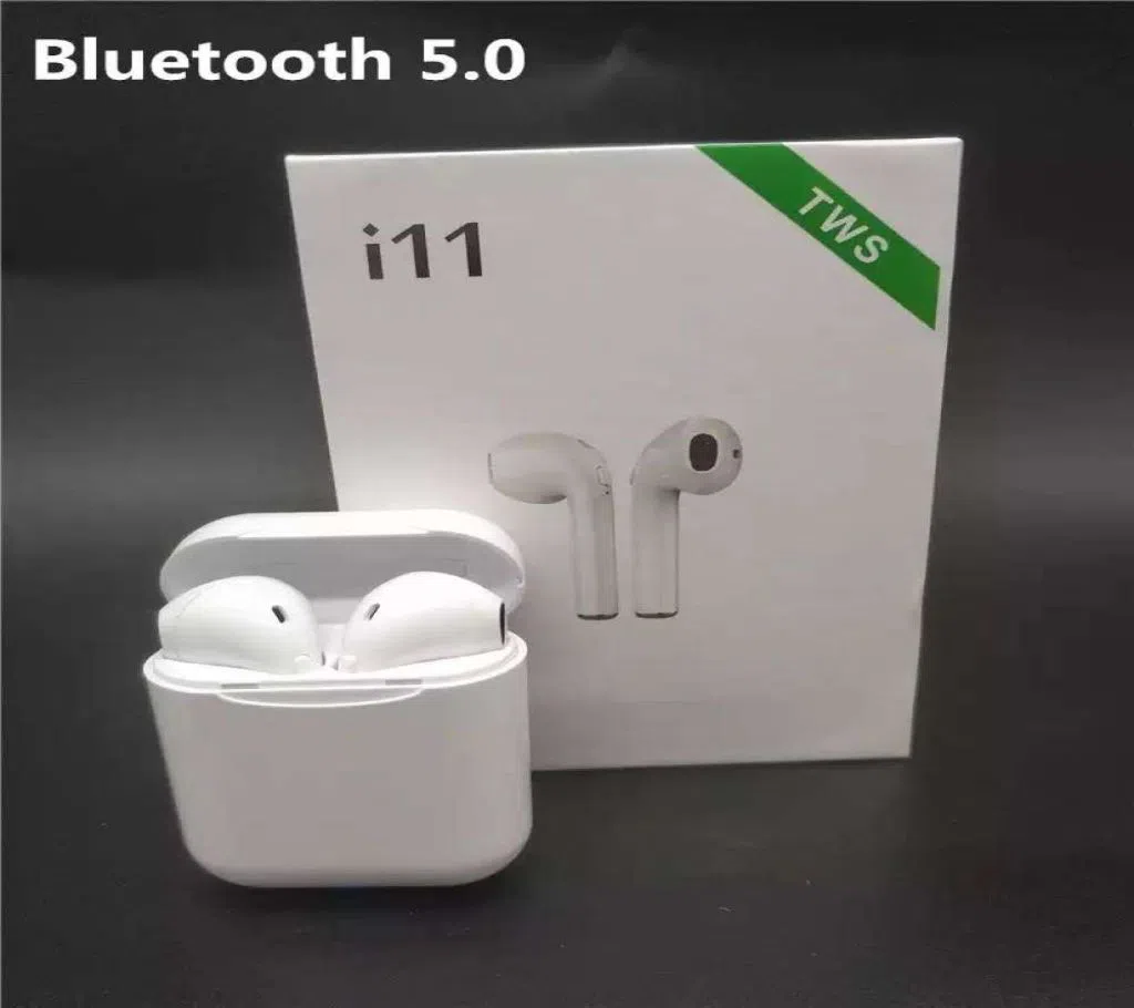 Original Newest i11 TWS Wireless Bluetooth Earphone 5.0 Bluetooth-White