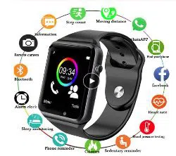 A1 Bluetooth Smart Watch With Facebook Whatsapp Twitter Sync Notifier support SIM TF Card For Android Phone iPhone