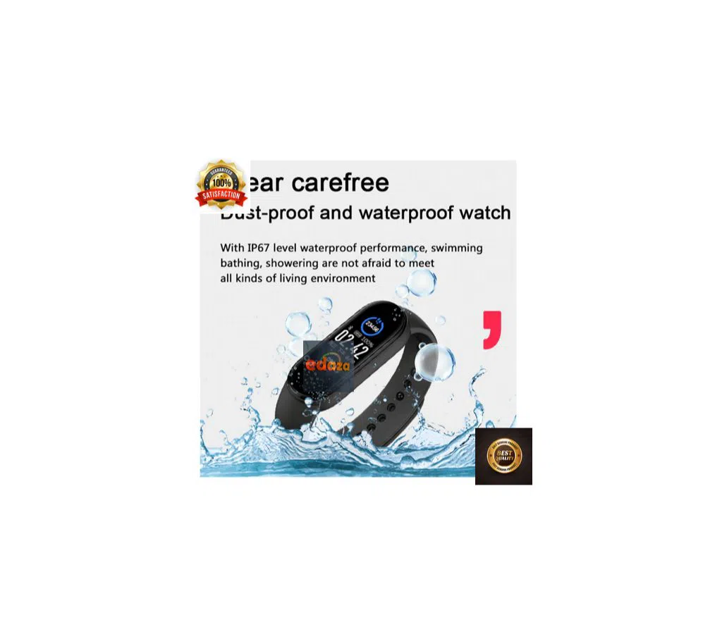 Smart Watch Wristband Bluetooth Music Call Smartband Full Touch Screen Monitor Heart Rate Fitness Bracelet Tracker Health Waterproof