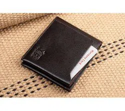 Mens Wallet Leather Purse Holder Business Anti-Theft Credit Card Rfid Short Wallet Male Slim Money Bag (BS_07)