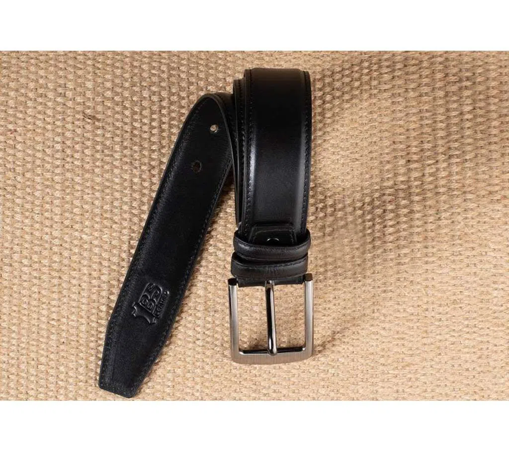 Black Leather Belt for Men (BS_13)