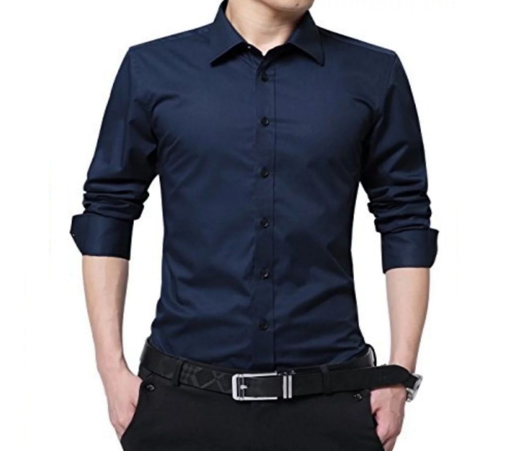 Navy Blue Formal Shirt for Man #1266336 buy from Back Page . in AjkerDeal