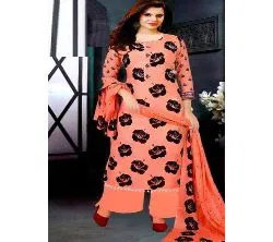 Unstitched Cotton screen Printed Salwar Kameez for Women 