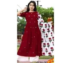 Unstitched Cotton screen Printed Salwar Kameez for Women 
