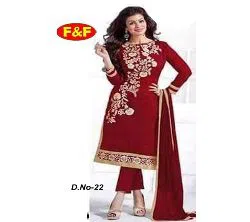 Unstitched Cotton screen Printed Salwar Kameez for Women 