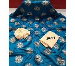 Silk Salwar Kameez For Women Three Piece 3 Piece Japani silk Afsan Screen Print -Blue 