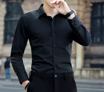 Mens Full Sleeve Casual Shirt - Black 