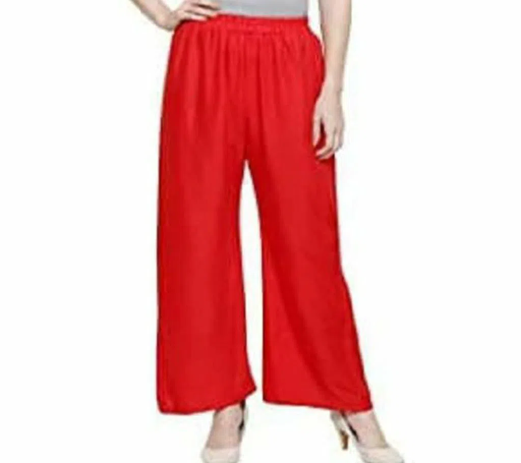 Linen palazzo for women - 1 piece red color