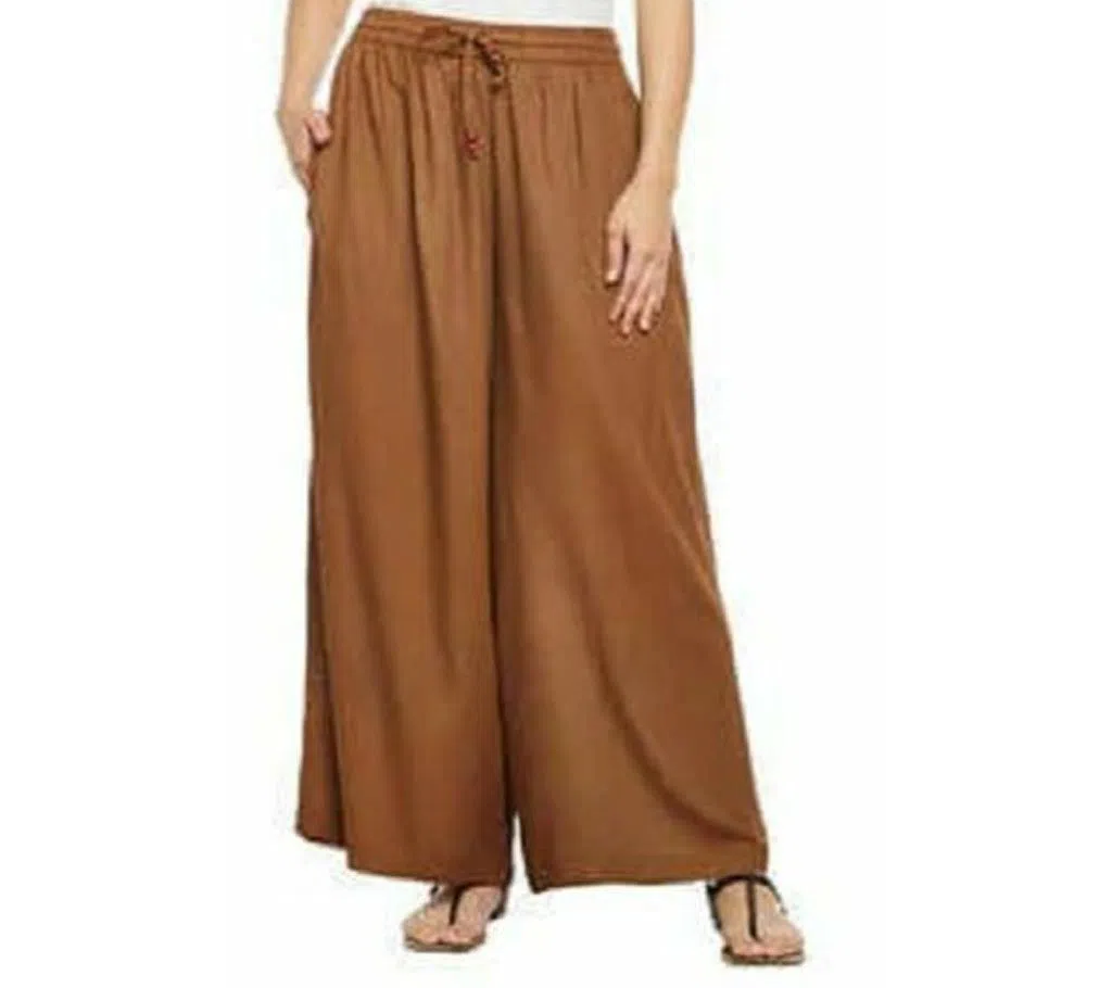 Linen palazzo for women - 1 piece coffee color