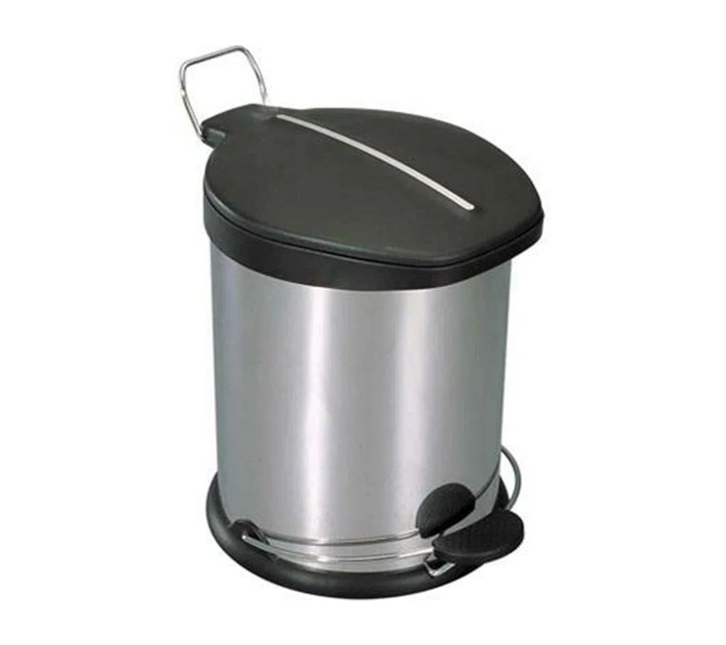12L Stainless Steel Pedal Step Trash Can Home Office Rubbish Trash Garbage Bin Can - intl