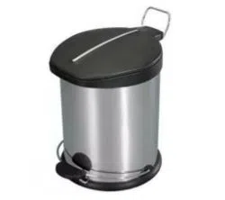5L Stainless Steel Pedal Step Trash Can Home Office Rubbish Trash Garbage Bin Can - intl