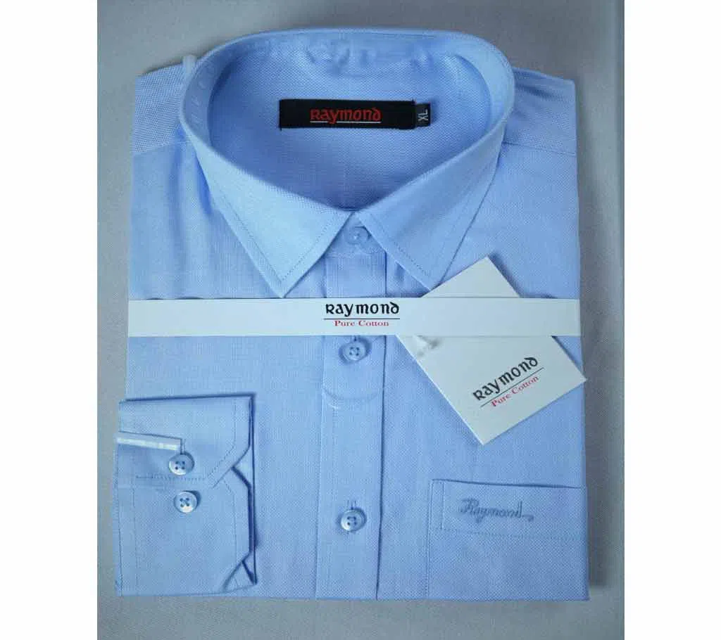 Full Sleeve Cotton Shirt For men-Sky Blue 