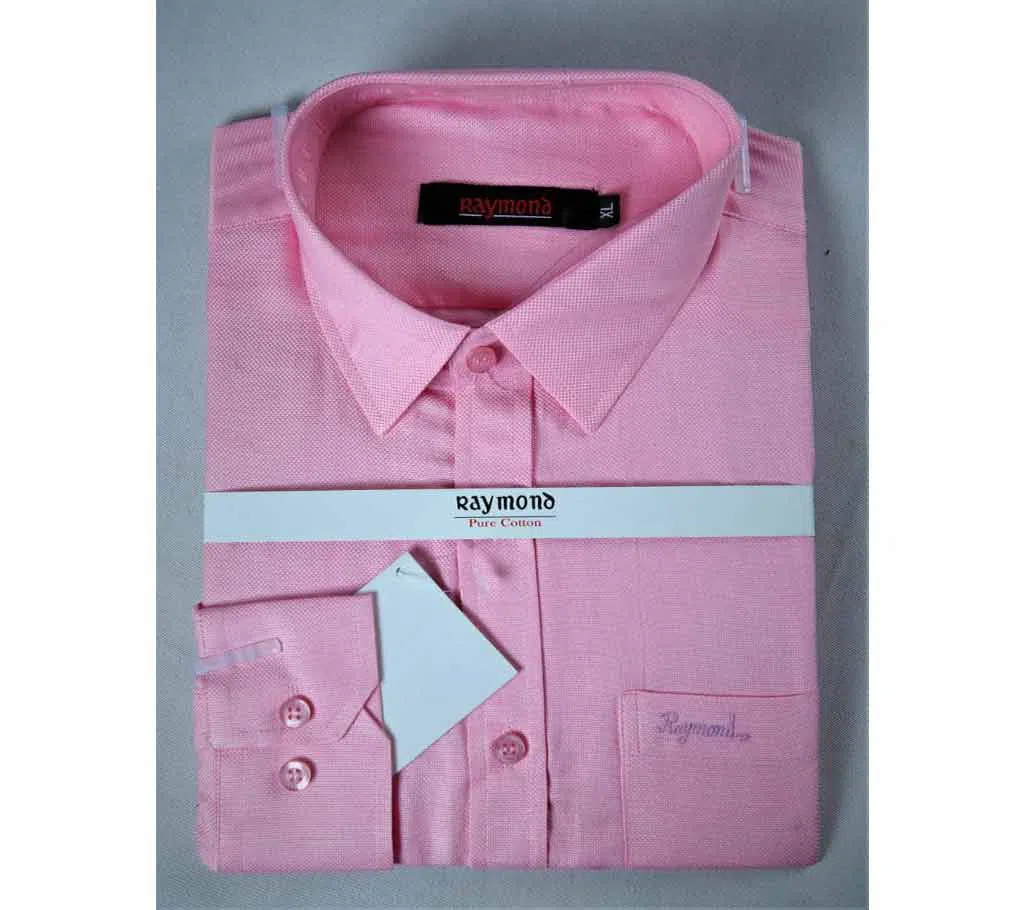 Full Sleeve Cotton Shirt For men-Pink 