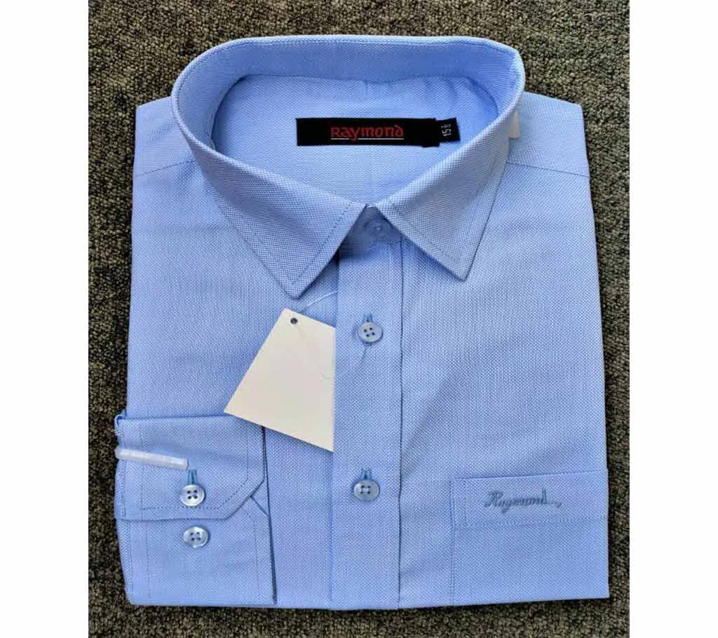Full Sleeve Cotton Shirt For men-Sky blue 