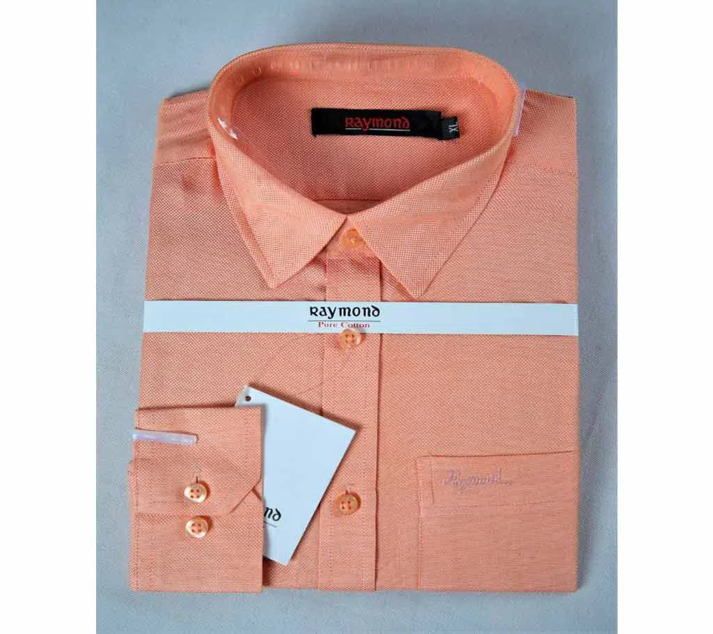 Full Sleeve Cotton Shirt For men-Orange 
