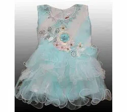  baby party dress (2-3 years)-sky blue 