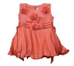 baby party dress (1-1.5 years)-Orange 