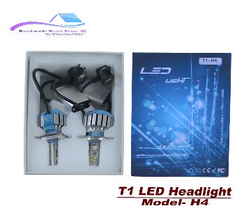 T1 Motorcycle & Car LED Headlight H4 2Pcs