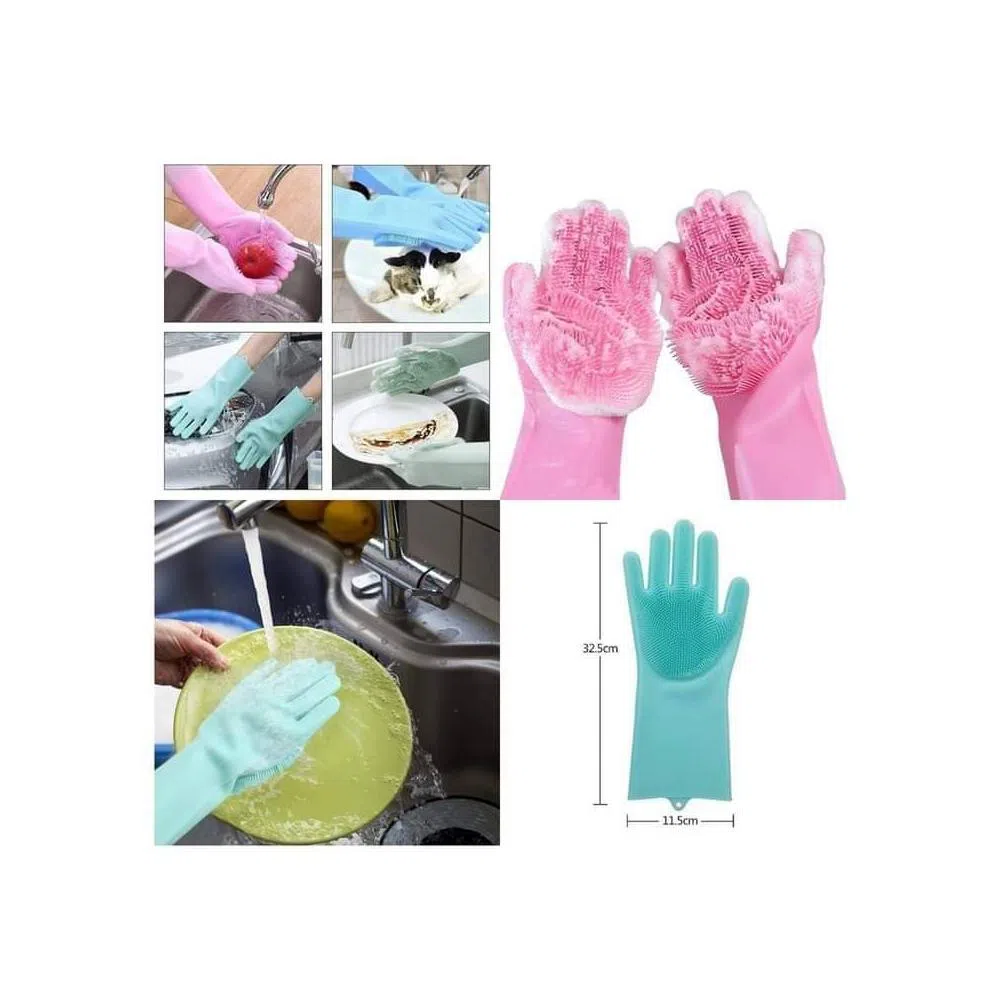  Silicon dishwashing kitchen Hand Gloves