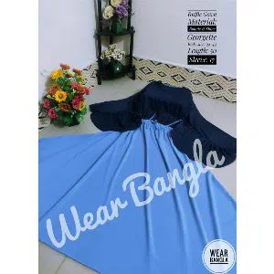 Ruffle_Gown, Blue Colour, Material: High Quality Bauble & Shine Georgette
