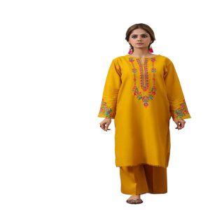 Tencel Cotton Embroidery Readymade Salwar Kameez 2pcs for Women