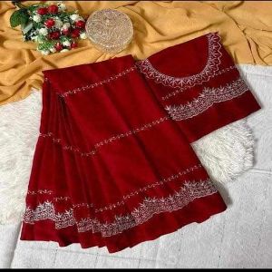 Georgette High Quality Stylish Saree with Unstitched Blouse for Women