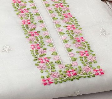 Organza Tissue Unstitched Salwar Kameez Four Piece for Women
