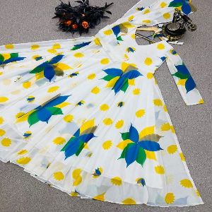 Cotton Readymade Gown Three Piece for Women