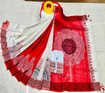 Dhupian Silk Saree and Dhupian Silk Panjabi for Combo Couple Set for Men & Women