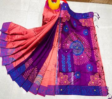 Dhupian Silk Saree and Dhupian Silk Panjabi for Combo Couple Set for Men & Women