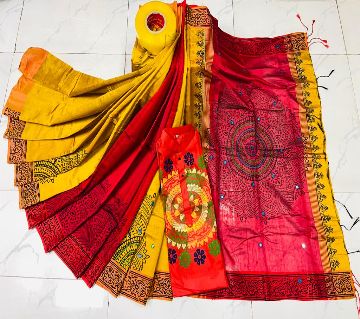 Dhupian Silk Saree and Dhupian Silk Panjabi for Combo Couple Set for Men & Women