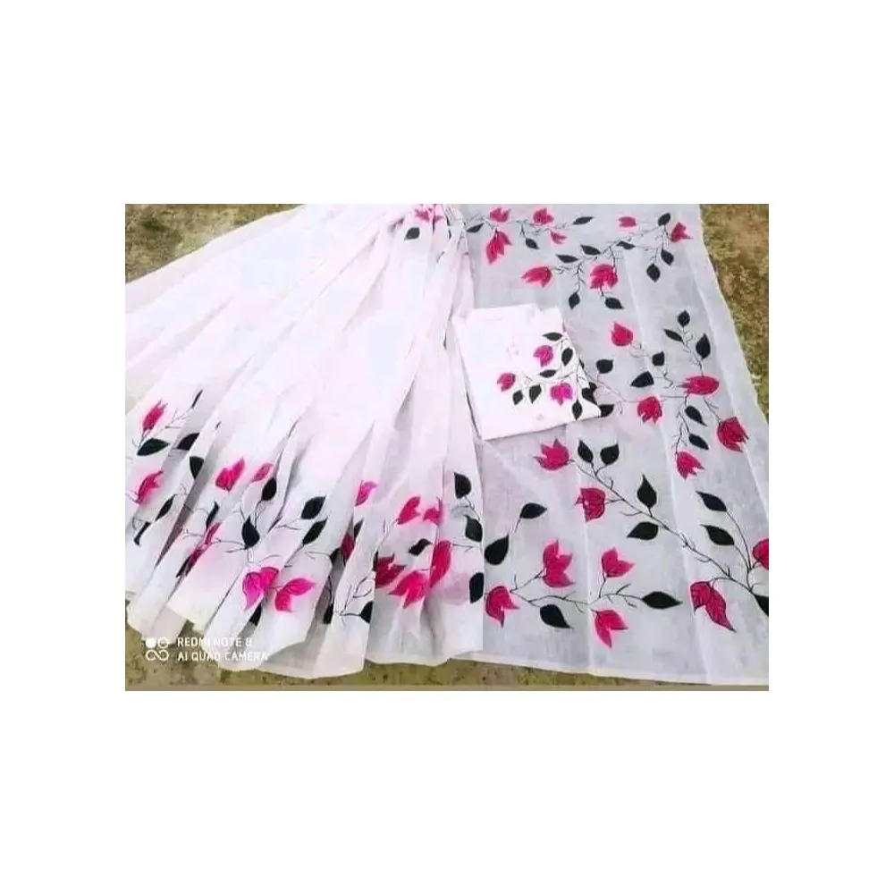 Half Silk Saree and Cotton Panjabi for Combo Couple Dress