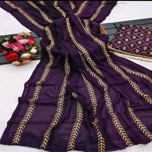 Georgette High Quality Stylish Fashionable & Elegant Design Saree with Blouse for Women