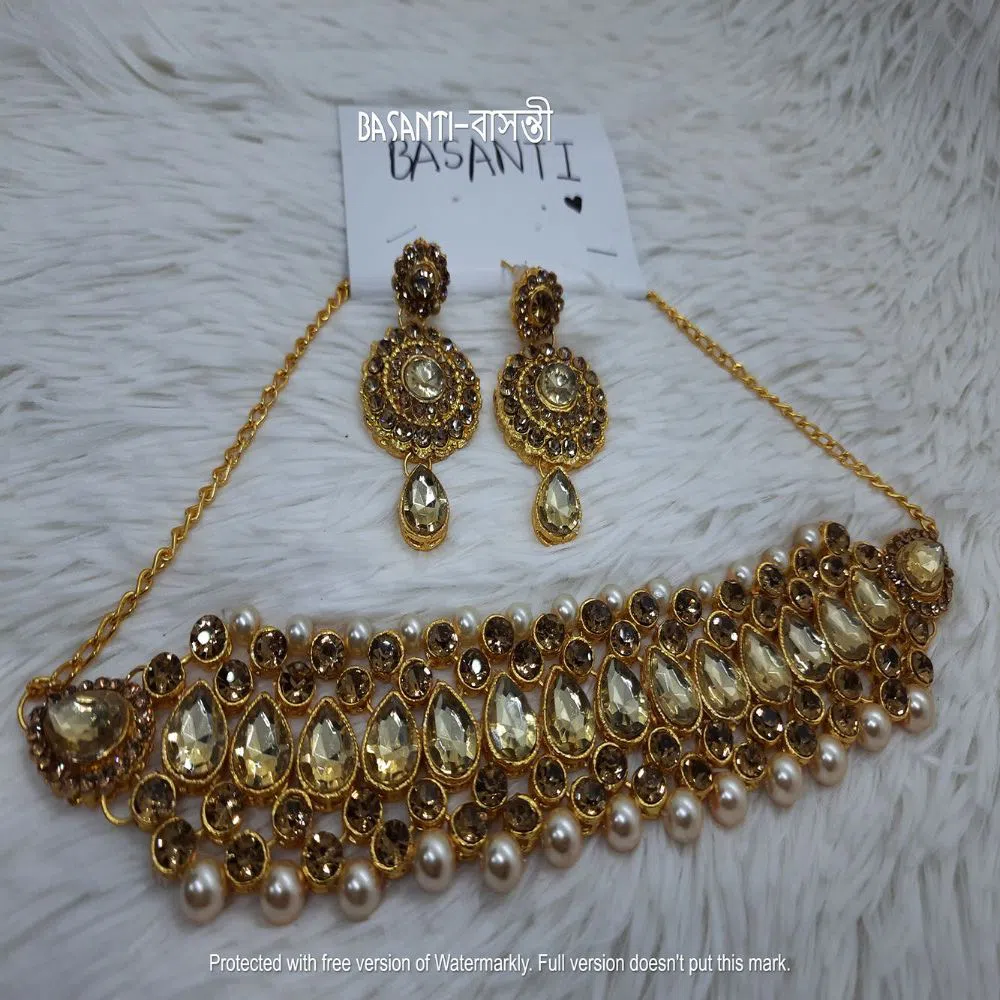Wedding Party Bridal Choker Set / Necklace Earrings / Jewellery set