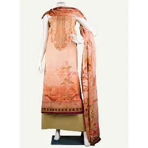 Pakiza Gorgeous Fashionable Digital Printed Cotton Three Pieces For Women (3878-B)